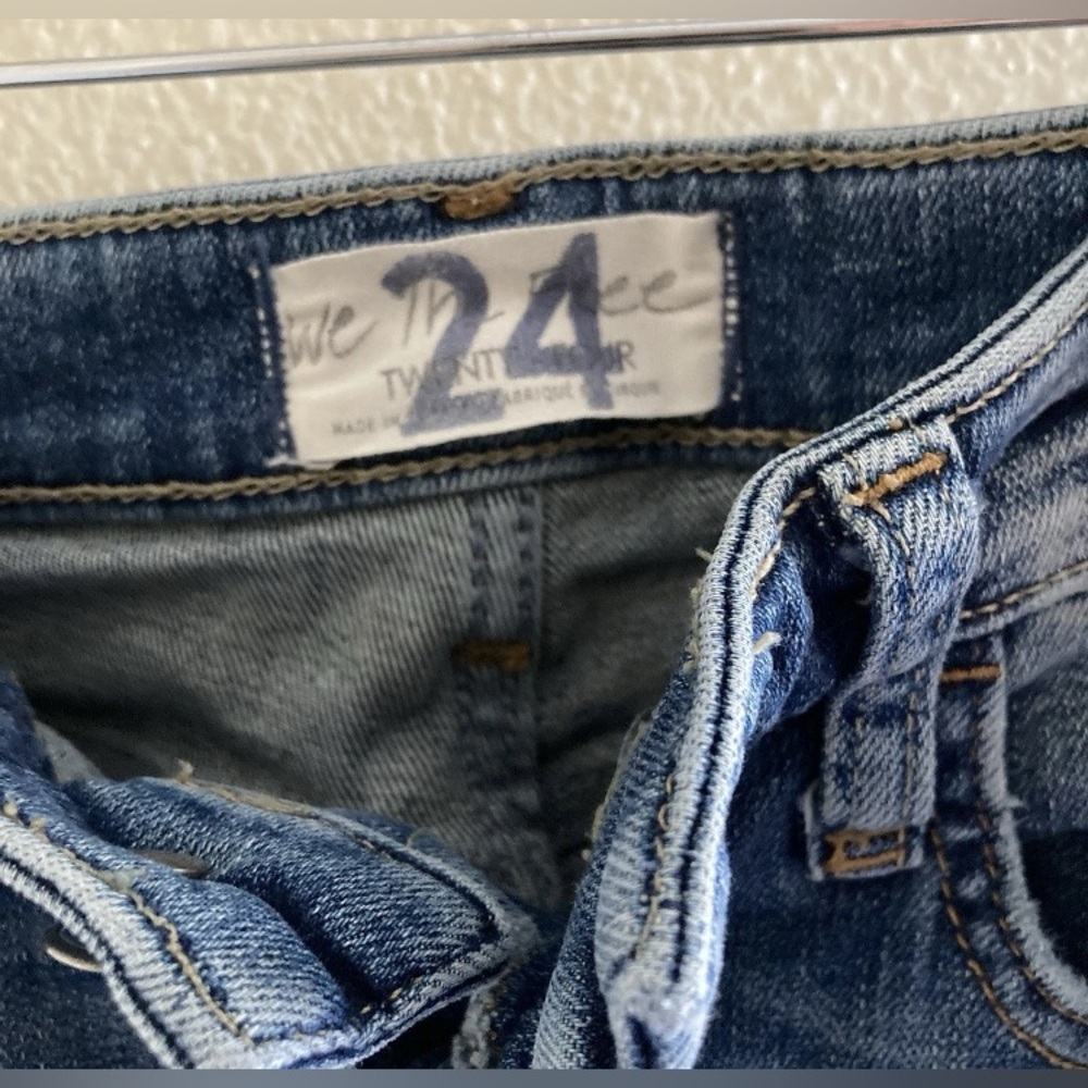 Free People We The Free Skinny Jeans Womens 24 Blue High Rise Button Fly - Picture 8 of 10